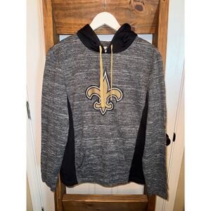 Fanatics New Orleans Saints Fleur de Lis Pullover Hoodie Mens Small Gray Black